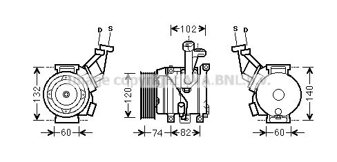 AVA QUALITY COOLING Kompresors, Gaisa kond. sistēma TOK635